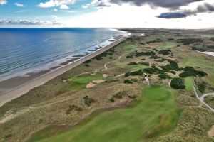 Barnbougle (Dunes) 7th Back Green Aerial 2026